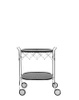 Gastone Chromo Book Cart Black Glossy
