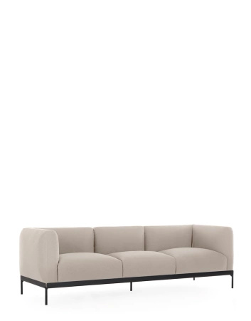 Asia Three-Seater Sofa (Cotone Plain) Beige