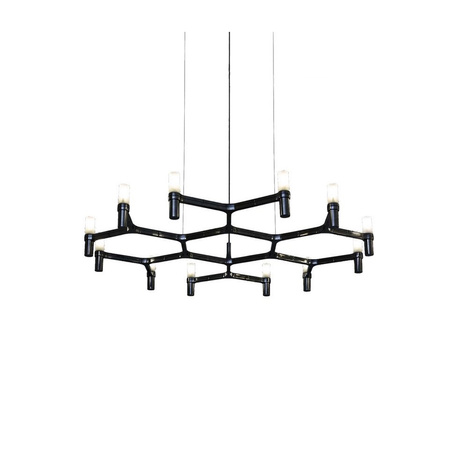 Lampa Wisząca Nemo Crown Plana Minor Czarny Platerowany