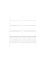 Adam Wood with Container 2 Bookcase White Ash