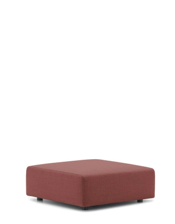 Plastics Outdoor Pufa Bordowy