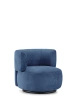K-Waiting Chenille Armchair Blue 