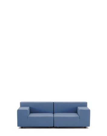 Plastics Tech Fabric Two-Seater Sofa Blue