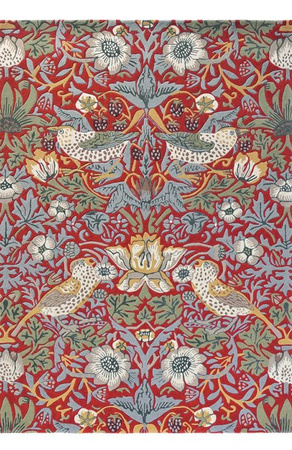 Morris&Co Strawberry Thief Crimson rug 27700