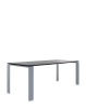  Four Rectangular 190x79 cm Aluminum Table Black