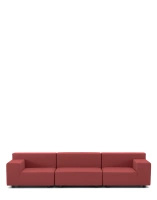 Plastics Tech Fabric Three-Seater Sofa Ceglasty