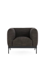 Asia Armchair (Cotone Structure) Fotel Ciemny Szary