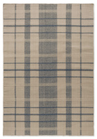 Brink&Campman Zona Block Stripe & Check Denim Rug 497408