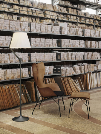 Angelo Stone Floor Lamp Copper