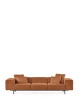 Largo Three-Seater Curly Sofa Orange