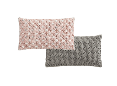 Gan Silai Rose Pillow - Light Grey