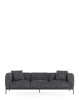 Asia Three-Seater Sofa (Cotone Structure) Black