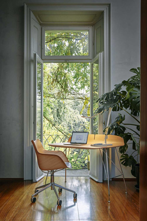 Earl Of Wood 119x65 cm Desk Bright Wood Chrome Plated