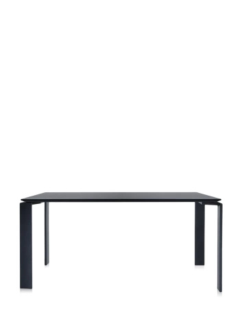 Four Rectangular 158x79 cm Black Black Table