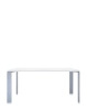  Four Rectangular 190x79 cm Stół Aluminiowy Biały