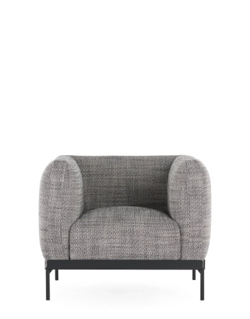 Asia Armchair (Cotone Structure) White and Black