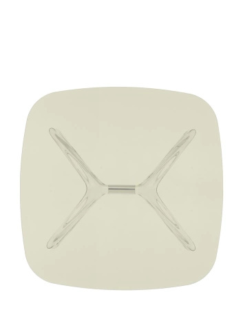 Blast Square Table Yellow/Chrome