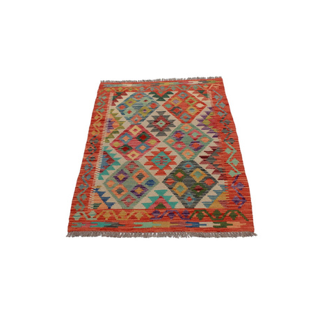 Wool kilim afghan rug multicolored 100100 128x81