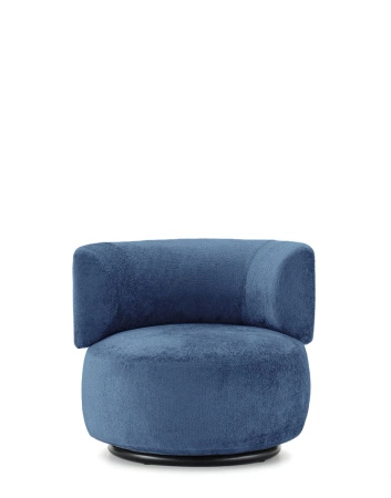 K-Waiting Chenille Armchair Blue 