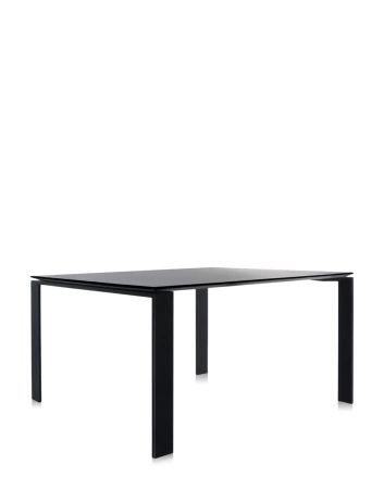 Four Square 128x128 cm Table Black Black