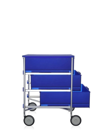 Mobil 3 Drawers With Wheels Dresser Blue
