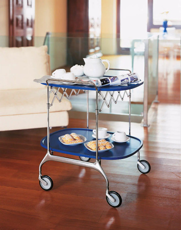 Gastone Chromo Book Cart Plum Shiny
