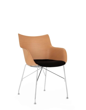 Q/Wood Soft Krzesło Jasne Drewno Czarny FSC™