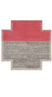 Gan Mangas Space Plait Coral Square Carpet