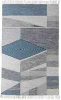Tom Tailor Modern Kelim Turquoise Multi 725 Carpet Size 160 x 230
