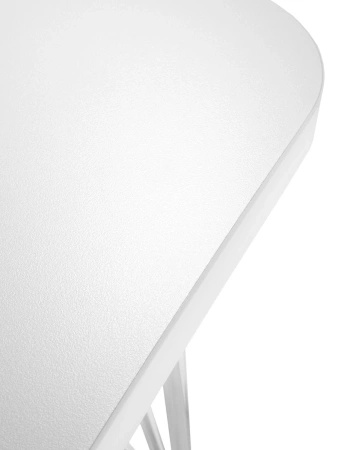 Max 190x90 cm Table on Wheels White Chrome Plated