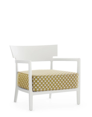 Cara Outdoor Liberty Obi Check Armchair White Yellow