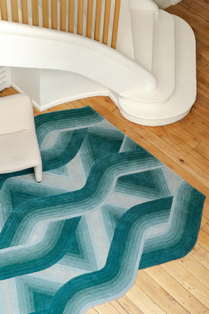 Toulemonde Bochart Flow Aqua Carpet
