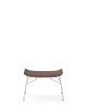 S/Wood Slatted Ash Footrest Dark Wood Chrome FSC™