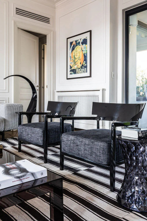 Cara Armchair Green-Black