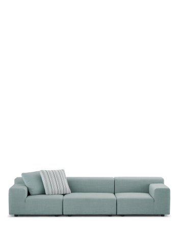 Plastics Outdoor Three-Seater Sofa Green
