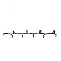 Nemo Crown Plana Linea Black Plated Pendant Lamp