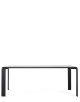 Four Ceramic 190x79 cm Table Black White