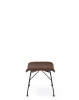 S/Wood Slatted Ash Footrest Dark Leather Black FSC™