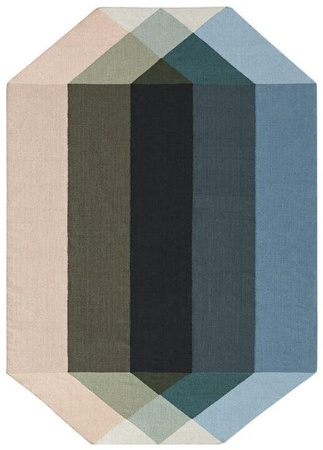 Gan Diamond Nude-Petrol Outdoor Carpet