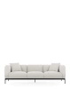 Asia Three-Seater Sofa (Cotone Plain) White