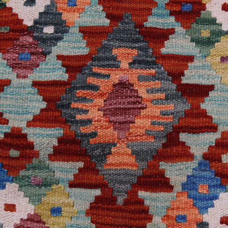 Wool kilim afghan rug multicolored 100133 143x94