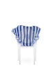 Alice's Flowers Pillow Blue Stripes