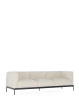 Asia Three-Seater Sofa (Bouclè) White