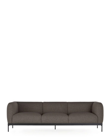 Asia Three-Seater Sofa (Bouclè) Gray