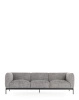 Asia Three-Seater Sofa (Cotone Structure) White and Black