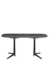 Multiplo XL Rectangular Outdoor 158x90 cm Table Black Black Marquina