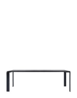 Four Rectangular Stół Czarny Czarny
