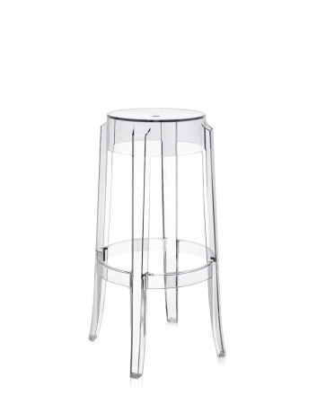 Charles Ghost 75 cm Bar Chair Transparent