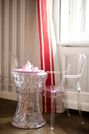 Loulou Ghost School Chair Pink