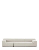 Plastics Outdoor Three-Seater Sofa Biały